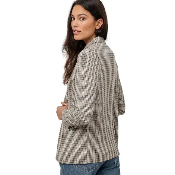 Rails Lightweight Double Breasted Jac Blazer in Honey Plaid size Medium - Picture 8 of 8